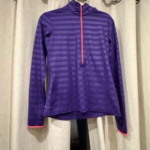 Nike Purple Striped Dri-FIT Top